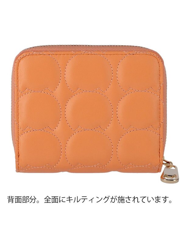 tsumori chisato CARRY ラインネコ ラウンドファスナー2つ折り財布 オレンジ