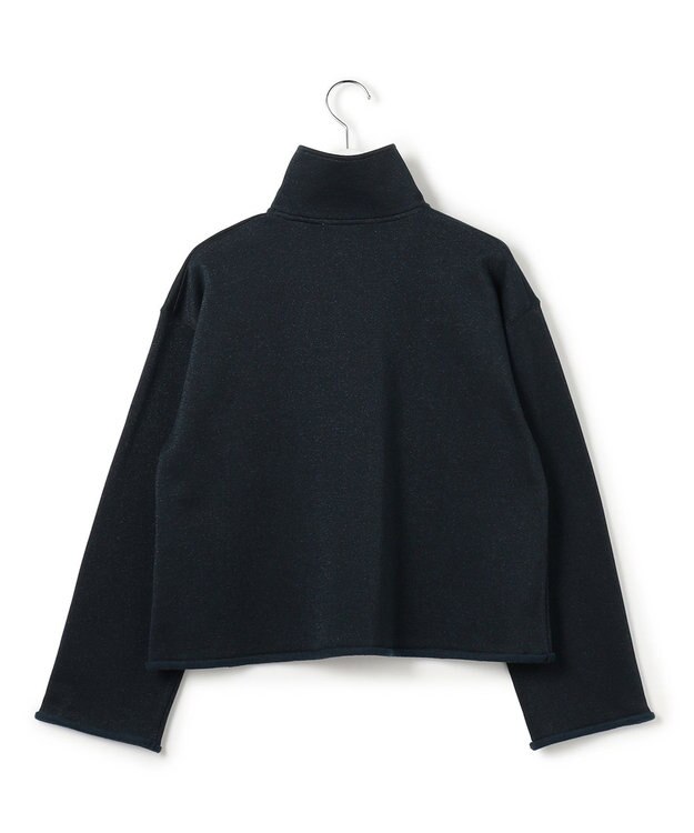 23区 【先行予約】シャイニーコットンテリー ハーフジップ スウェット ネイビー系