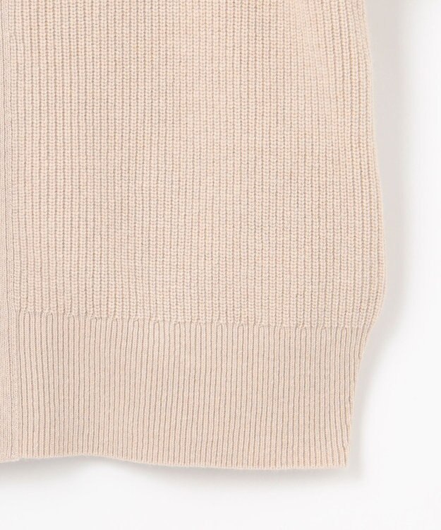 J.PRESS LADIES L 【洗える】CAT ジップアップブルゾン ニット ベージュ系