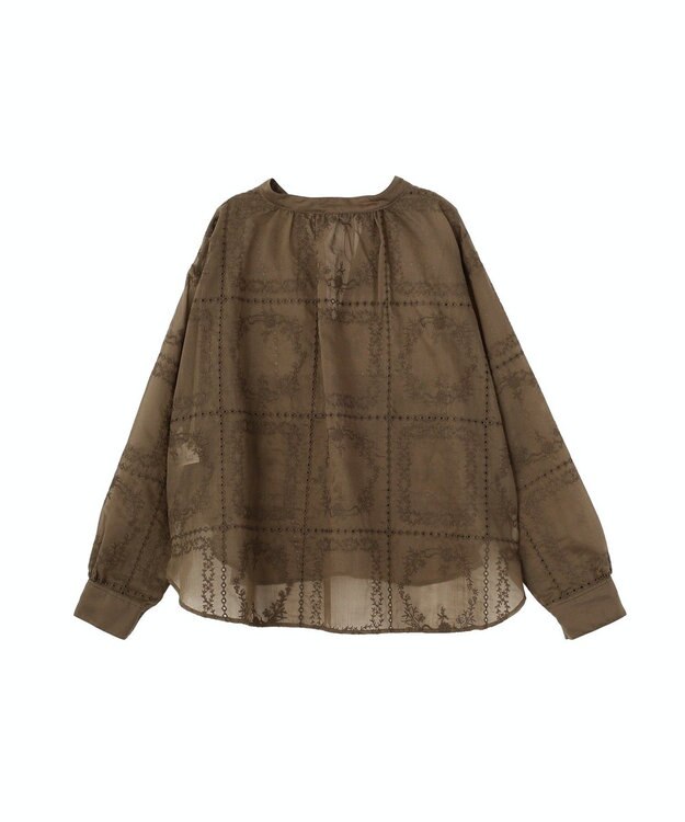 AMERICAN HOLIC スキッパーレースブラウス Mocha