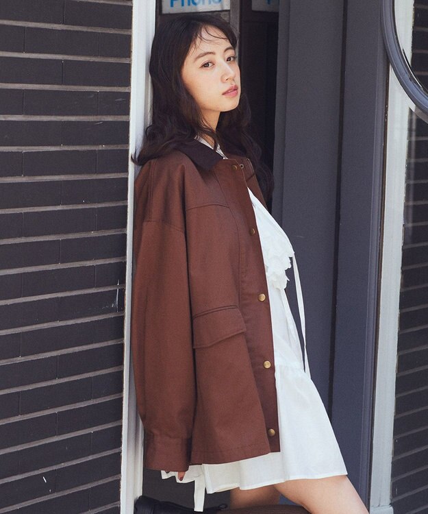 earth music&ecology ハンティングジャケット Brown