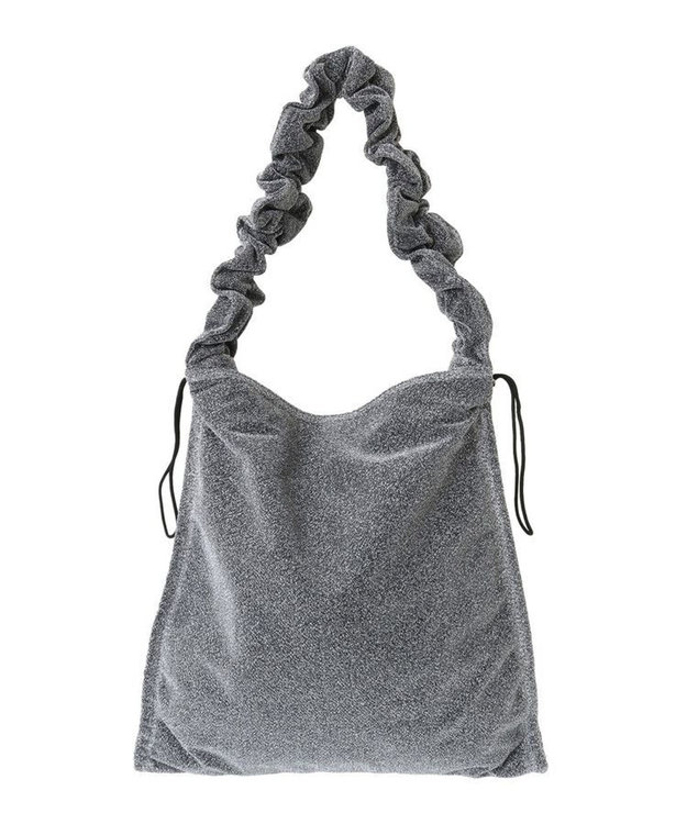 Green Parks ａｎｄｍｉｋｋａ．ラメニットクシュクシュトートバッグ Silver