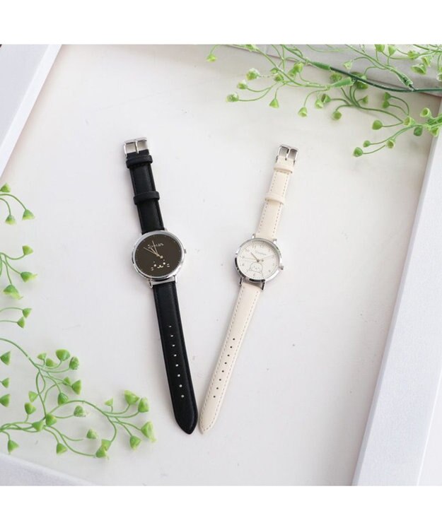 Mother garden しろたん 合皮 腕時計 《ホワイト/ブラック》 ホワイト