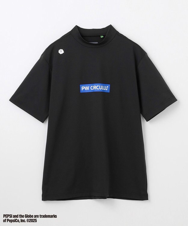 PW CIRCULUS 〈Pepsiコラボ〉【UNISEX】Pepsi GOLF Graphic モックネックT ブラック系