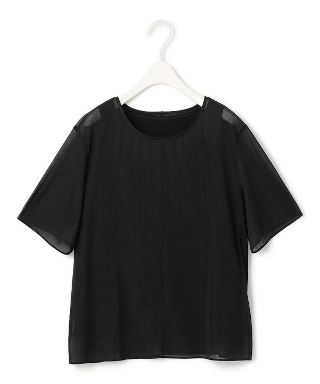 ICB 【洗える】シアージャージ カットソー ブラック系