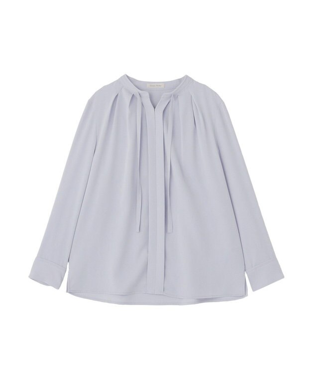 Green Parks リボンブラウス Gray