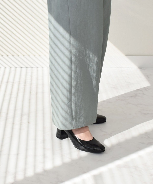 Bridget Birkin 【Bridget Birkin】晴雨兼用スクエアトゥパンプス ブラックエナメル