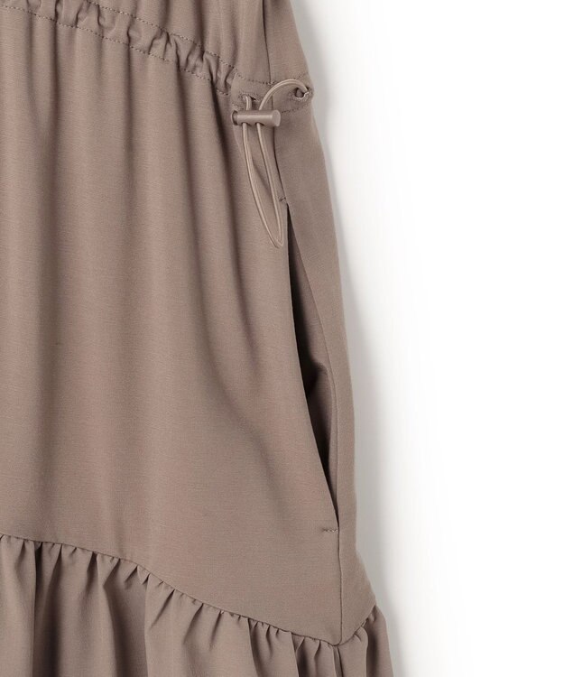 UNFILO L BEAUTY-FORM T コンビティアード ワンピース モカ×モカ