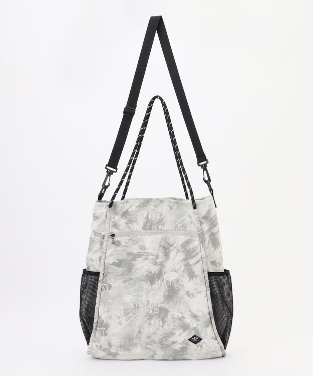 JOSEPH ABBOUD MOUNTAIN 【軽量/ECO撥水/ポケッタブル】エンボスプリント トートバッグ ライトグレー系5