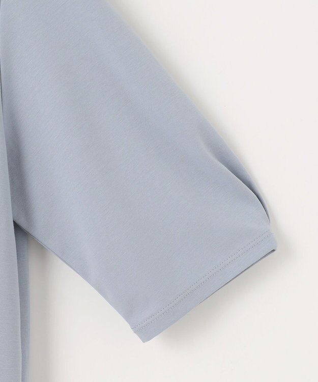 J.PRESS LADIES S 【洗える・抗菌防臭・接触冷感・吸水速乾】ドライポンチ モックネック カットソー サックス系