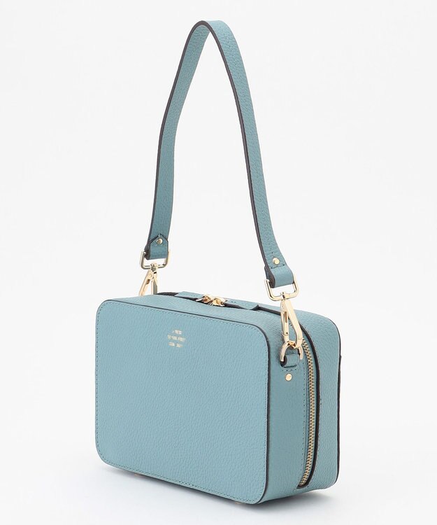 J.PRESS LADIES 【2way】レザー ショルダー バッグ ダルブルー系