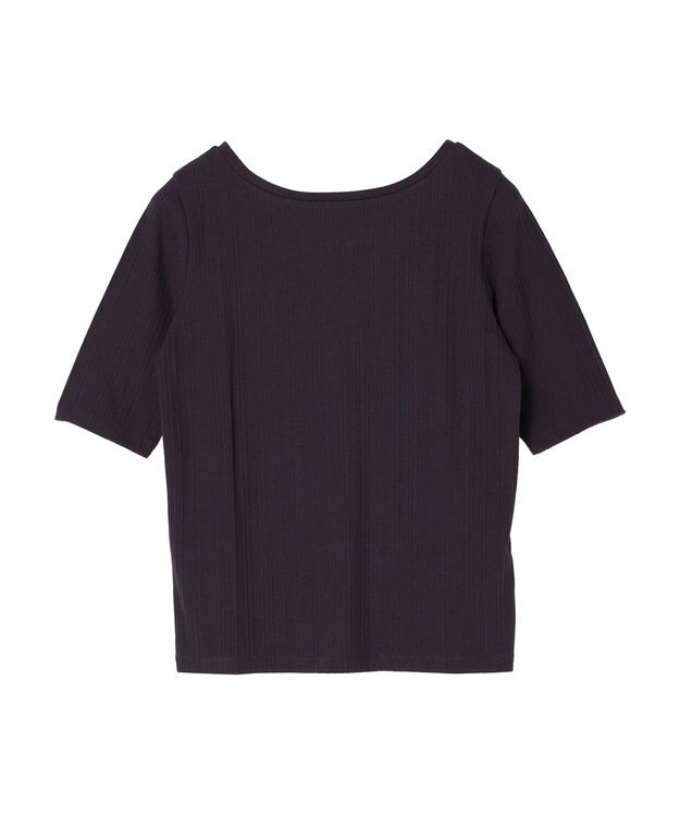 Green Parks 前後２ｗａｙリブ５分袖プルオーバー Light Brown