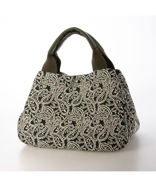 UNBILLION カシュカシュ cachecache / ペーズリー柄ジャガードトートバッグ グリーン