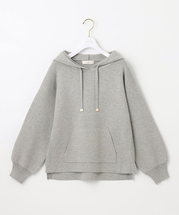 ANY SIS 【洗える】フーディニット パーカー トップグレー