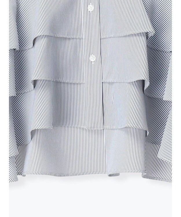 Te chichi ティアードフリルクロップトシャツ ネイビー