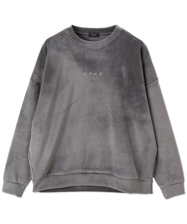 WEGO 【ユニセックス着用ITEM】マイクロシャギーワンポイントプルオーバー ダークグレー