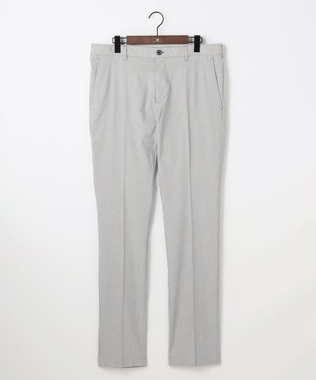 JOSEPH ABBOUD 【キングサイズ・ウエストも伸びる!オーガニックコットン使用】サマームリネ パンツ ライトグレー系
