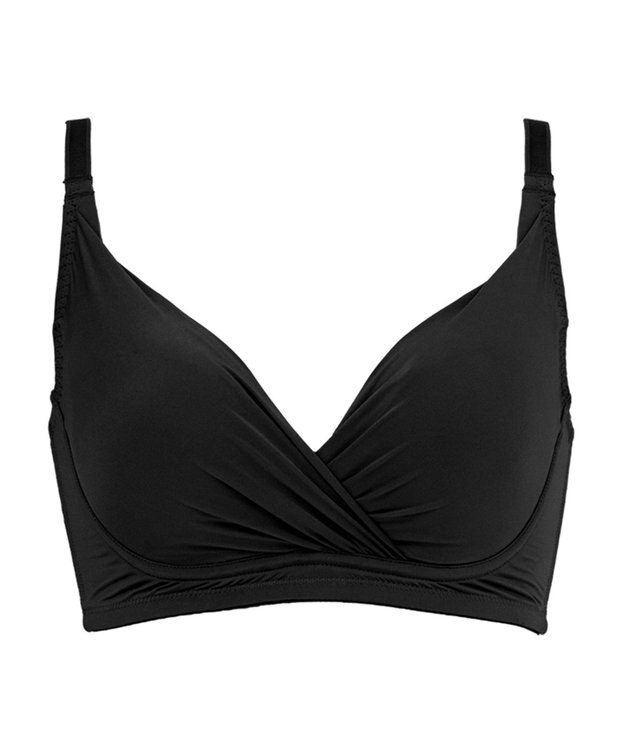 BRADELIS New York 【BRADELIS Me / ノンワイヤー・バストアップ】Perfumyブラ23S1 綿混素材で肌当たりの優しい補正ブラジャー バストにフィットしてラインが響きにくい ブラック