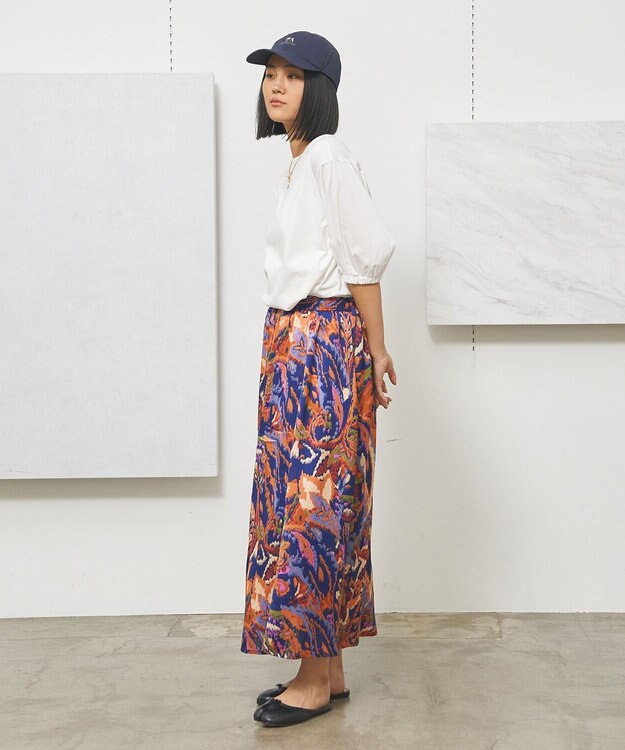 J.PRESS YORK STREET 【WOMEN】ツイストスリーブジャージ プルオーバー ホワイト系