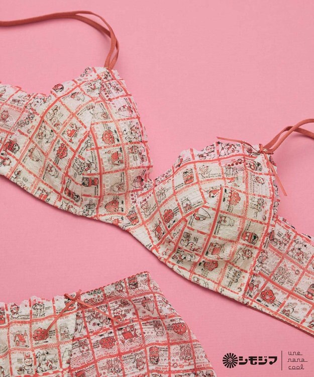 une nana cool MADE WITH シモジマ 特別な日以外の364日つけたくなるブラ 364ブラ レース レッド