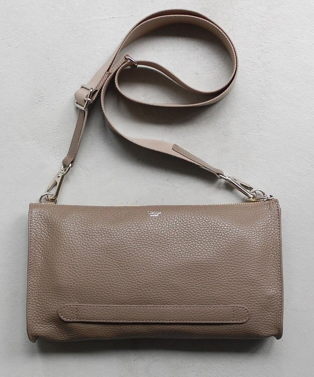 blancle シュリンクレザー クラッチショルダー TAUPE