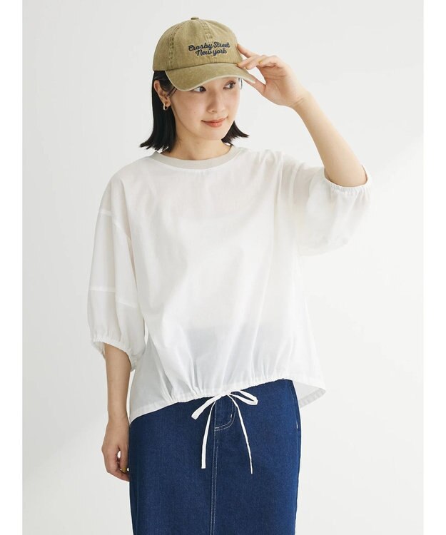 Green Parks ランタンスリーブブラウス Off White