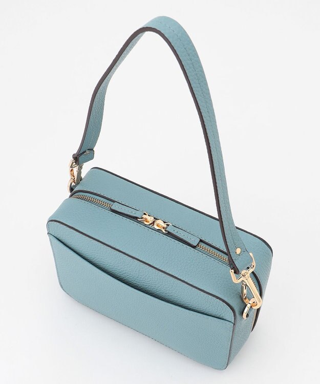 J.PRESS LADIES 【2way】レザー ショルダー バッグ ダルブルー系