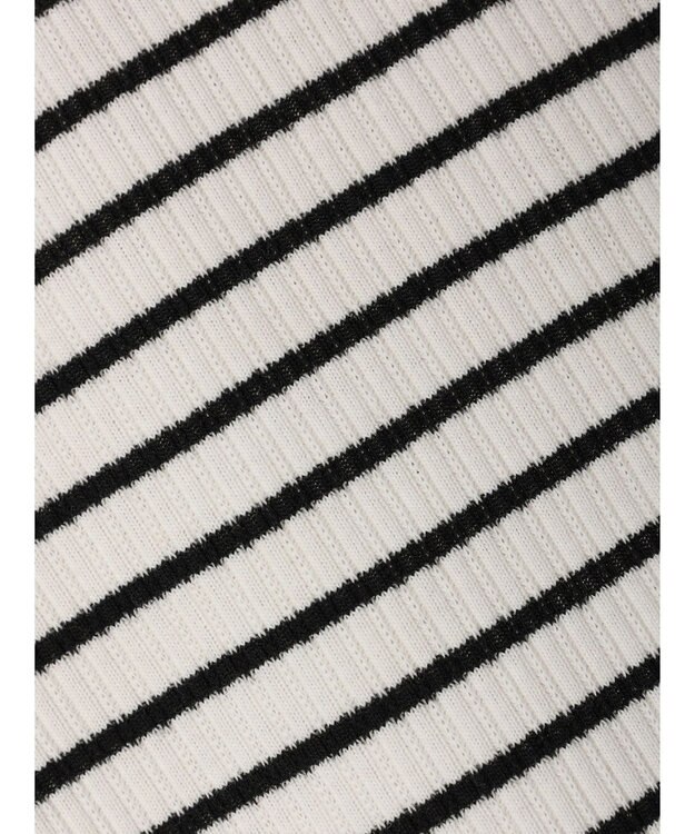 earth music&ecology チェーンリブハイネックプルオーバー Border