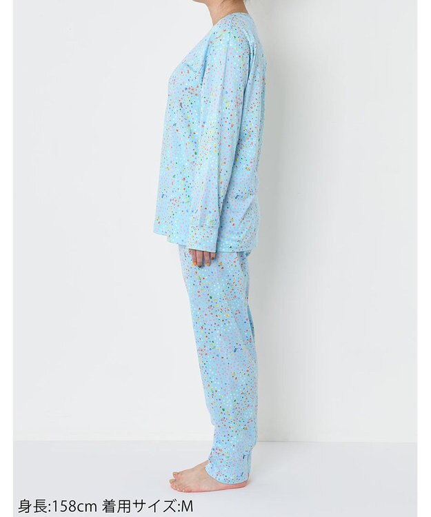 tsumori chisato SLEEP パジャマ　長袖　長ズボン  ルームウエア  綿100%　/ワコール　UDX549 メロン