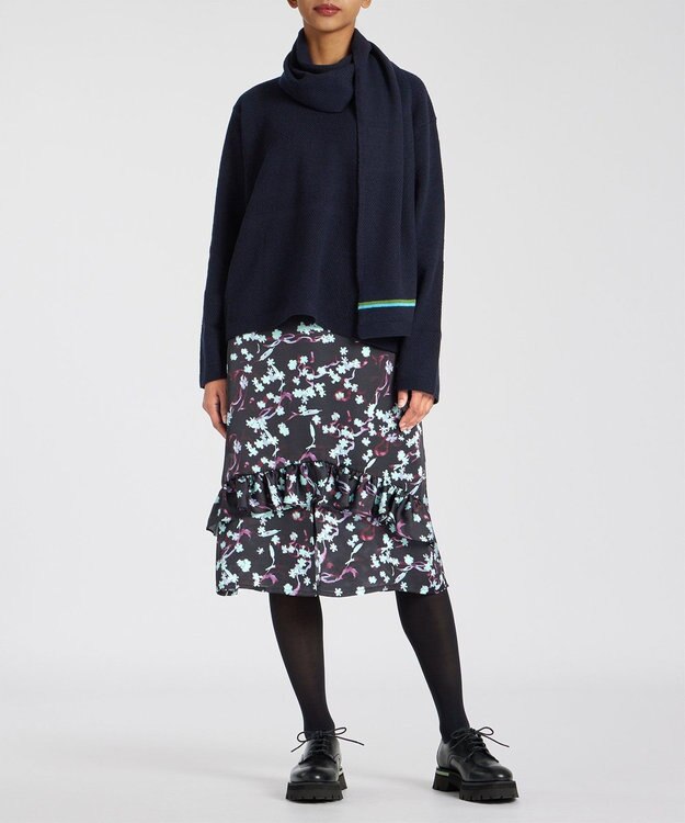 Paul Smith 【オンラインショップ限定】Wetlands Floral スカート ブラック