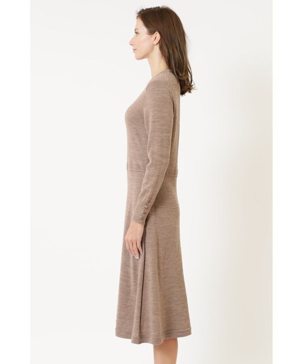 DAKS メリノウールニットワンピース ベージュ