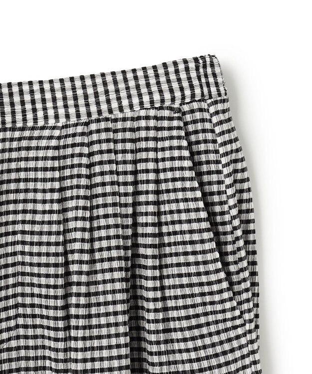 uncrave 【ご好評につき追加生産】ギンガムチェック ワイドパンツ ブラック×ホワイト