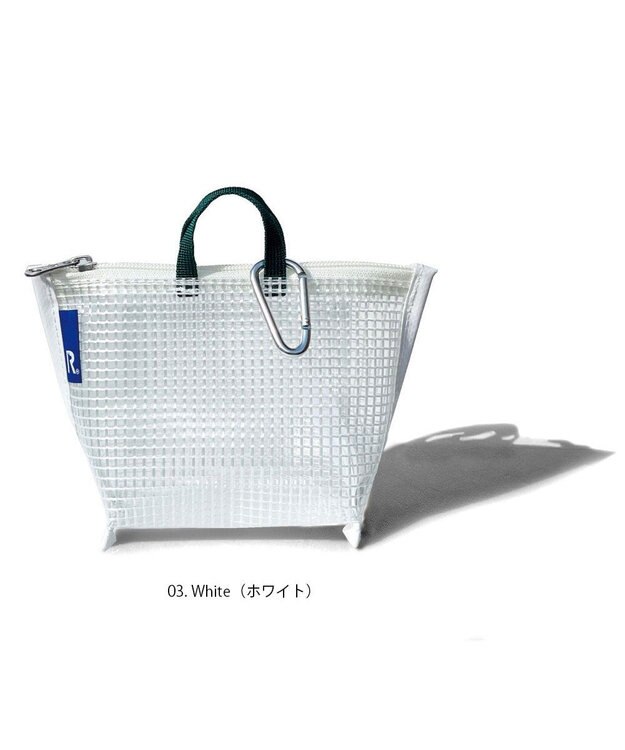 ROOTOTE 1170【カラビナ付きポーチ】RO.タイニールー.グラッシー-A 03：ホワイト