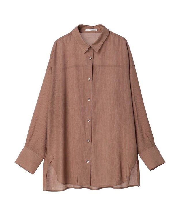 Green Parks ワッシャービッグシャツ Brown