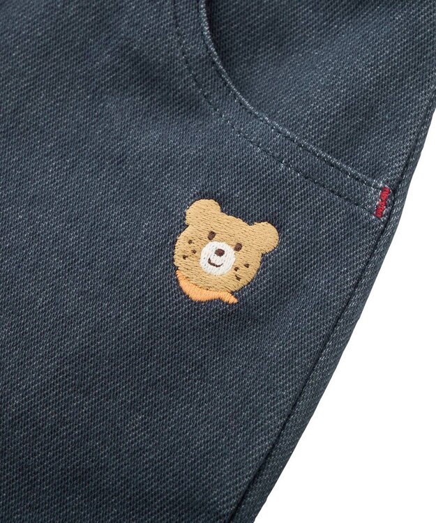MIKI HOUSE HOT BISCUITS 【Everyday Series】ワンポイント ストレッチ10分丈パンツ インディゴブルー