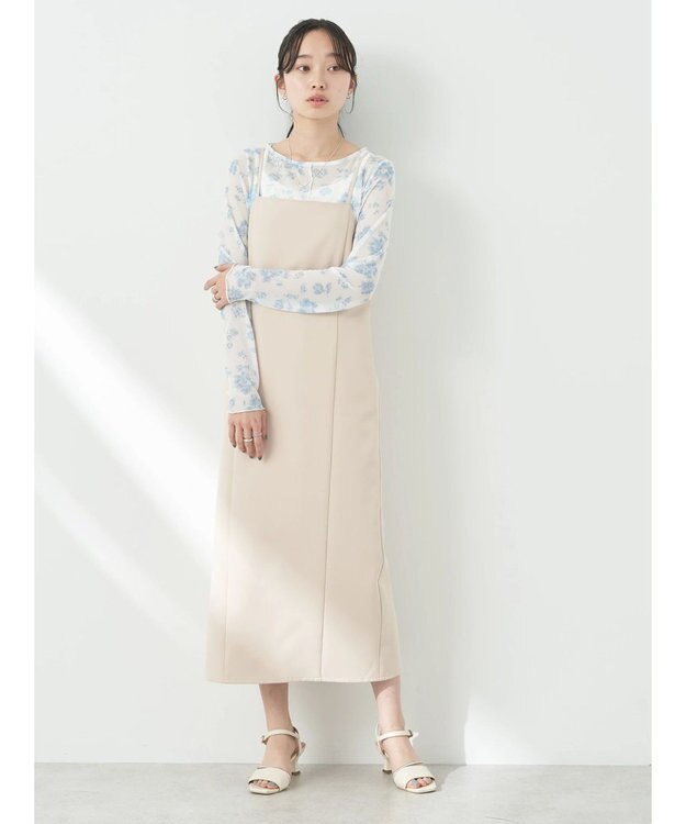 earth music&ecology フラワープリントシアーインナー Sax