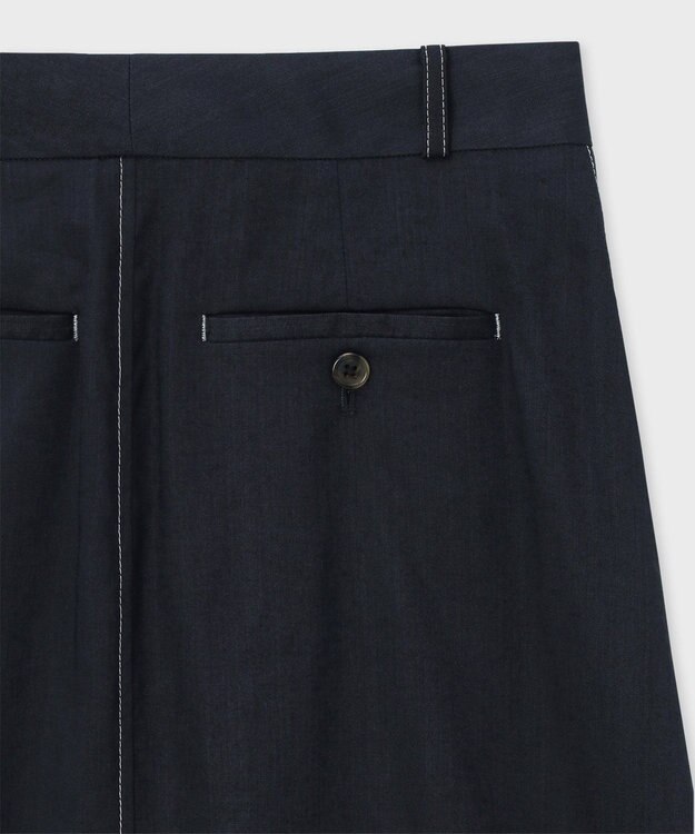 Paul Smith レーヨンリネン マーメイド スカート ネイビー