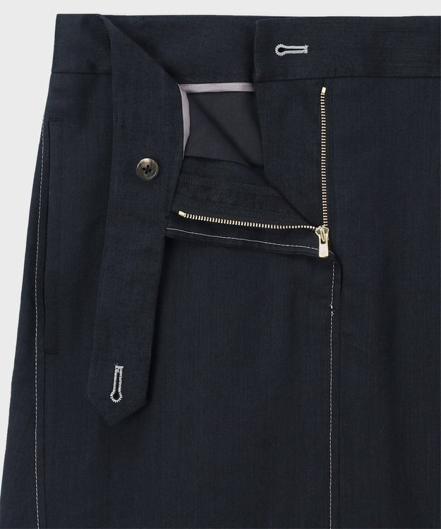 Paul Smith レーヨンリネン マーメイド スカート ネイビー