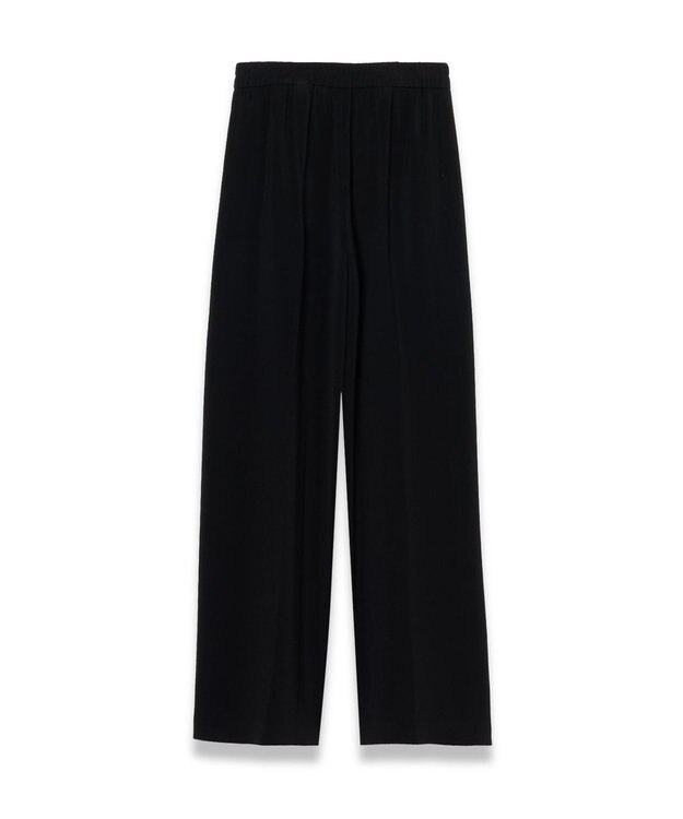 JOSEPH コンフォートクレープ　ワイドストレートトラウザーズ Black