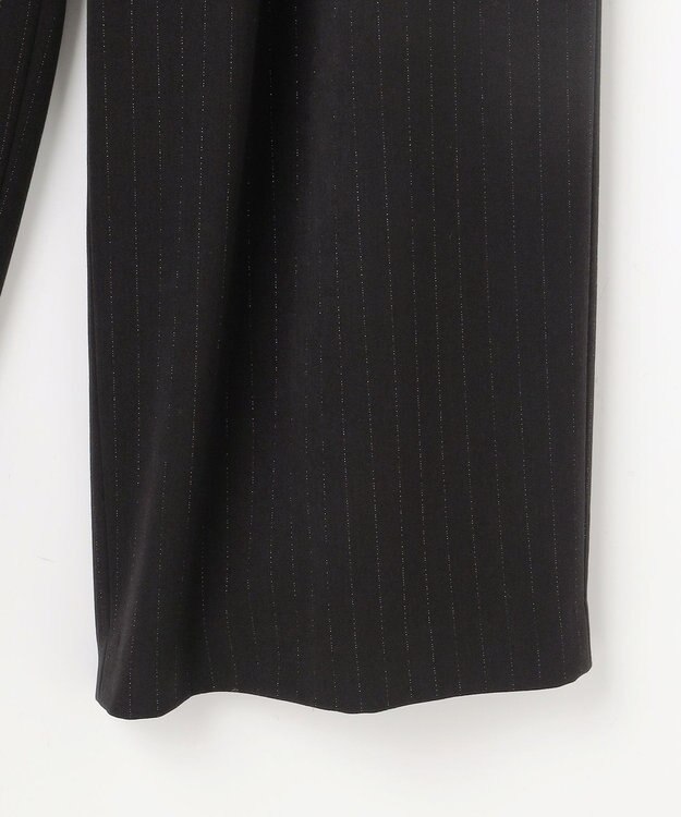 組曲 L 【加藤ローサさん着用】ラメストライプ ワイドパンツ ブラック系1