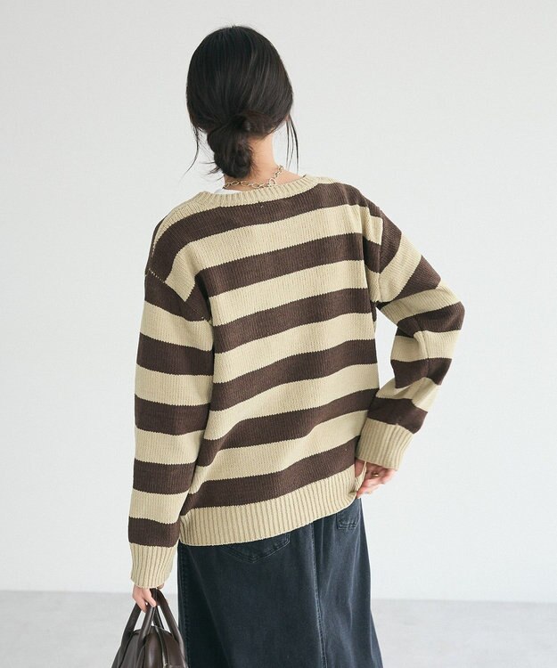 CRAFT STANDARD BOUTIQUE ヘンリーネックモールニットプルオーバー Khaki