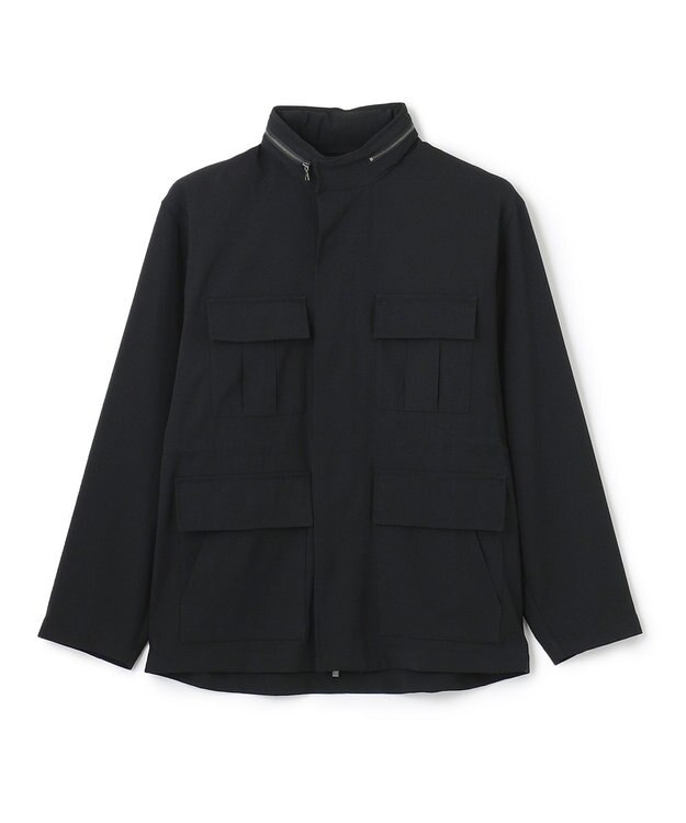 JOSEPH HOMME ライトストレッチアムンゼン ミリタリージャケット ブラック系