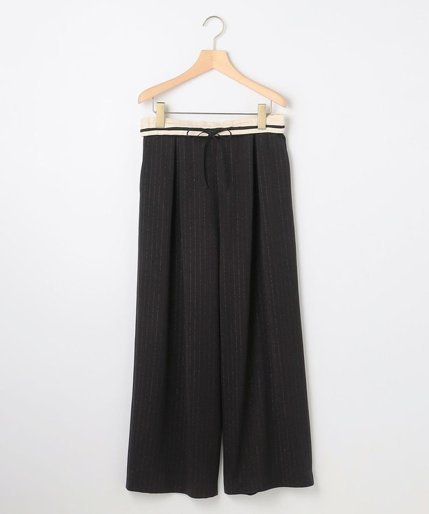 先行予約】ラメストライプ ワイドパンツ / 組曲 L | ファッション通販