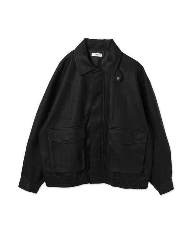 WEGO 【ユニセックス着用ITEM】エコレザー2WAYフライトジャケット ブラック