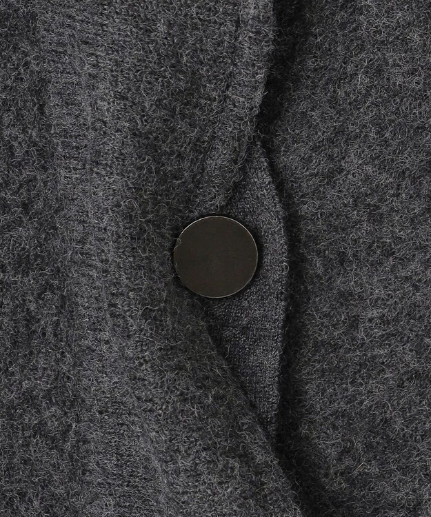 ICB ミルドウール ニットブルゾン チャコール系