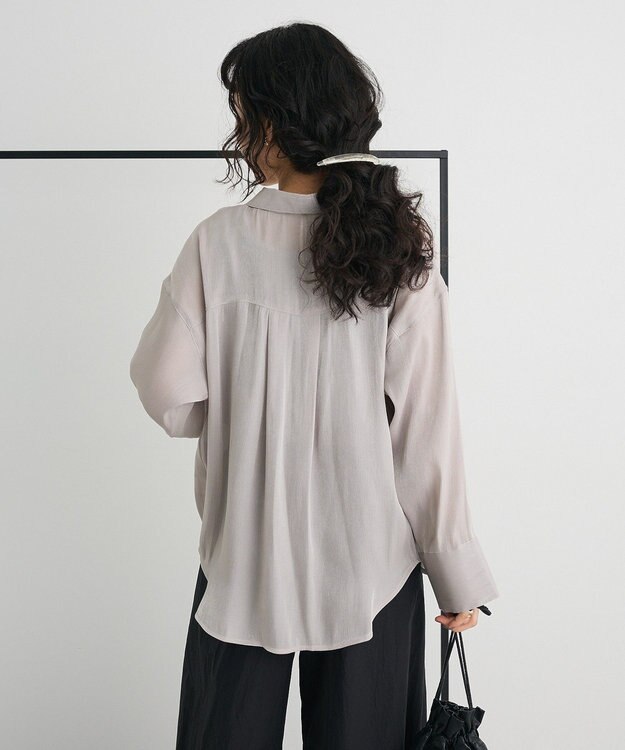 CRAFT STANDARD BOUTIQUE オーガンジーブラウス Gray