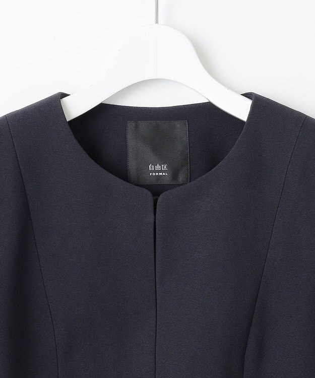 自由区 FORMAL 【お受験/セレモニーに】濃紺　洗える/衿取り外し　ワンピース+ジャケット ネイビー系