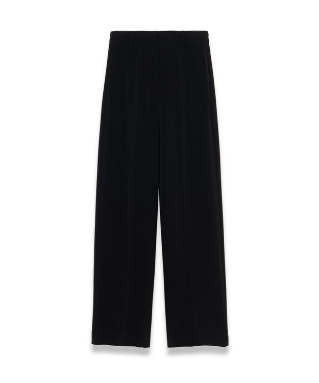 JOSEPH コンフォートクレープ　ワイドストレートトラウザーズ Black