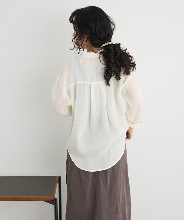 CRAFT STANDARD BOUTIQUE オーガンジーブラウス Ivory