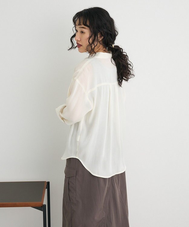 CRAFT STANDARD BOUTIQUE オーガンジーブラウス Ivory